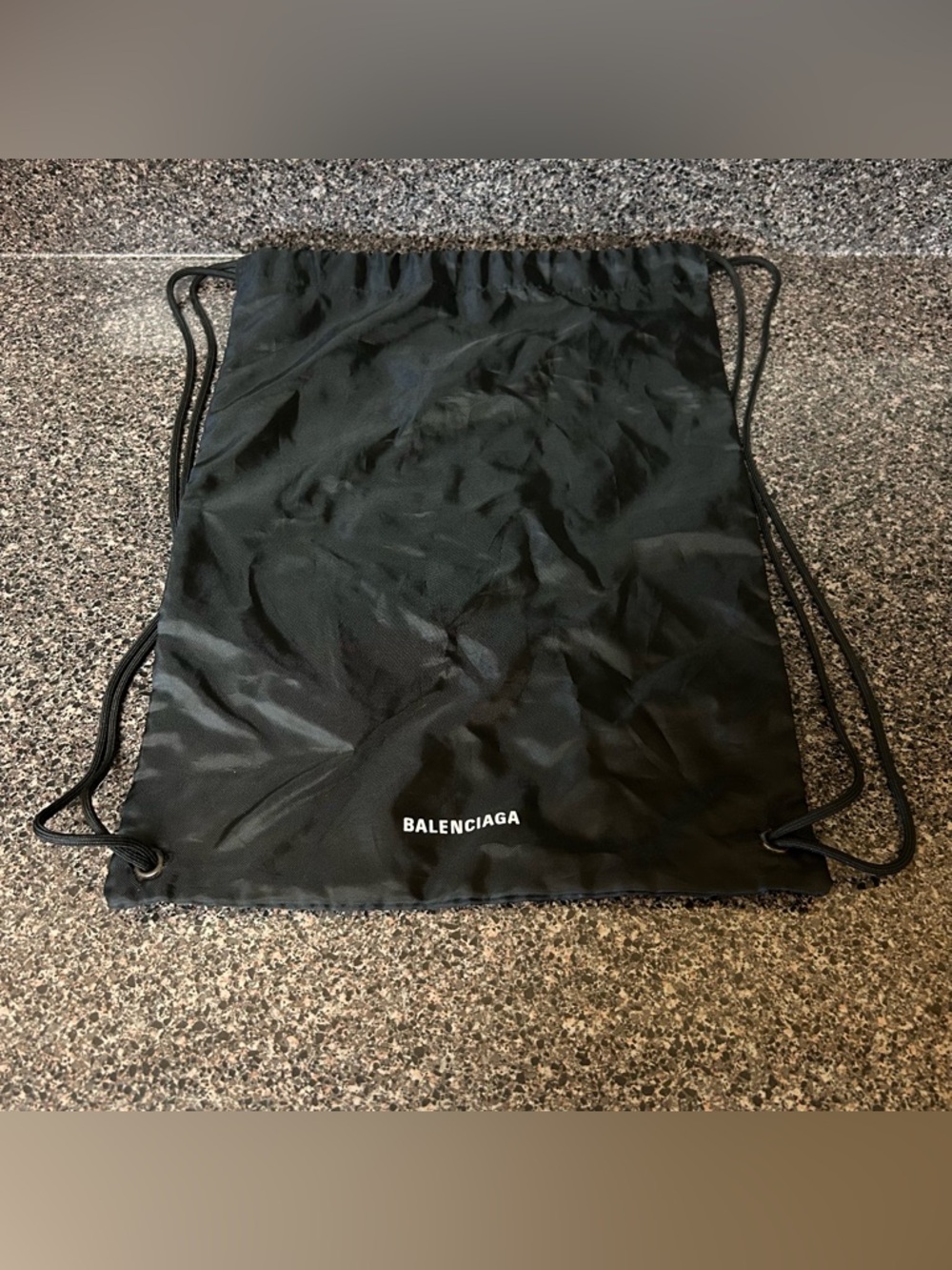 Balenciaga Black Nylon Drawstring Shoe Dust Bag/Backpack